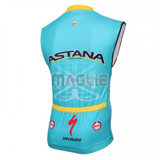 Gilet antivento Astana 2016 blu e giallo